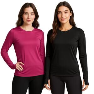 Mondetta Performance + Luxury Long Sleeve Tops Bundle M Pink & Black